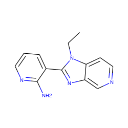 CCn1c(-c2cccnc2N)nc2cnccc21 ZINC000028465374