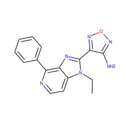 CCn1c(-c2nonc2N)nc2c(-c3ccccc3)nccc21 ZINC000028455394