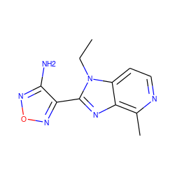 CCn1c(-c2nonc2N)nc2c(C)nccc21 ZINC000028461616