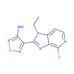 CCn1c(-c2nonc2N)nc2c(Cl)nccc21 ZINC000028460720