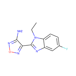 CCn1c(-c2nonc2N)nc2cc(F)ccc21 ZINC000028460717