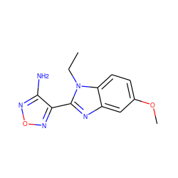 CCn1c(-c2nonc2N)nc2cc(OC)ccc21 ZINC000028459574