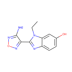 CCn1c(-c2nonc2N)nc2ccc(O)cc21 ZINC000028460409