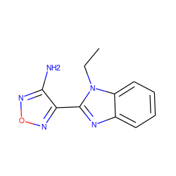 CCn1c(-c2nonc2N)nc2ccccc21 ZINC000000206684