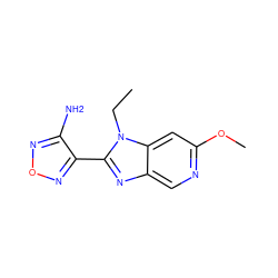 CCn1c(-c2nonc2N)nc2cnc(OC)cc21 ZINC000014954277