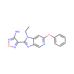 CCn1c(-c2nonc2N)nc2cnc(Oc3ccccc3)cc21 ZINC000014954281