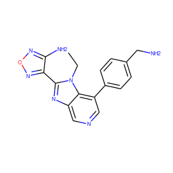 CCn1c(-c2nonc2N)nc2cncc(-c3ccc(CN)cc3)c21 ZINC000073280534