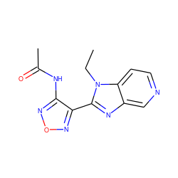 CCn1c(-c2nonc2NC(C)=O)nc2cnccc21 ZINC000028458007