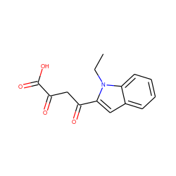 CCn1c(C(=O)CC(=O)C(=O)O)cc2ccccc21 ZINC000101020070