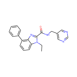 CCn1c(C(=O)NCc2cncnc2)nc2c(-c3ccccc3)cccc21 ZINC000103268362