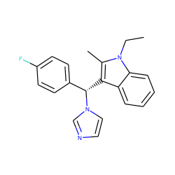 CCn1c(C)c([C@@H](c2ccc(F)cc2)n2ccnc2)c2ccccc21 ZINC000049089115