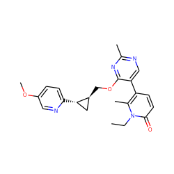 CCn1c(C)c(-c2cnc(C)nc2OC[C@H]2C[C@@H]2c2ccc(OC)cn2)ccc1=O ZINC000209433470