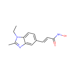 CCn1c(C)nc2cc(/C=C/C(=O)NO)ccc21 ZINC000038313808