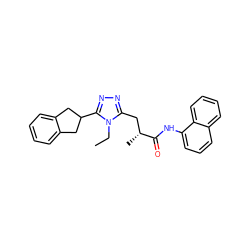 CCn1c(C[C@@H](C)C(=O)Nc2cccc3ccccc23)nnc1C1Cc2ccccc2C1 ZINC000653725030