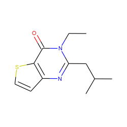 CCn1c(CC(C)C)nc2ccsc2c1=O ZINC000299867104