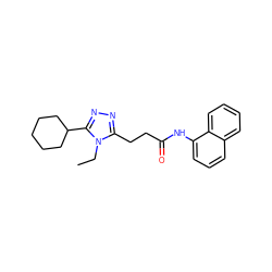 CCn1c(CCC(=O)Nc2cccc3ccccc23)nnc1C1CCCCC1 ZINC000653719109