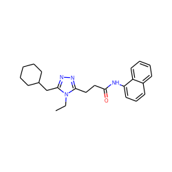 CCn1c(CCC(=O)Nc2cccc3ccccc23)nnc1CC1CCCCC1 ZINC000148519118