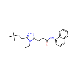 CCn1c(CCC(=O)Nc2cccc3ccccc23)nnc1CCC(C)(C)C ZINC000653740466