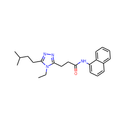 CCn1c(CCC(=O)Nc2cccc3ccccc23)nnc1CCC(C)C ZINC000653740476