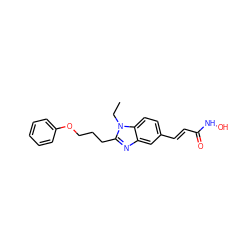 CCn1c(CCCOc2ccccc2)nc2cc(/C=C/C(=O)NO)ccc21 ZINC000038358153