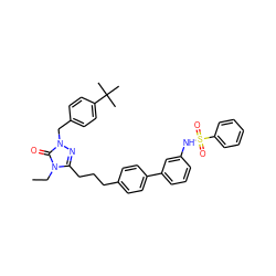 CCn1c(CCCc2ccc(-c3cccc(NS(=O)(=O)c4ccccc4)c3)cc2)nn(Cc2ccc(C(C)(C)C)cc2)c1=O ZINC000169343881