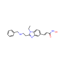 CCn1c(CCNCc2ccccc2)nc2cc(/C=C/C(=O)NO)ccc21 ZINC000137488858