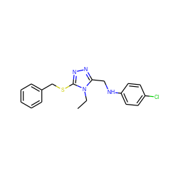 CCn1c(CNc2ccc(Cl)cc2)nnc1SCc1ccccc1 ZINC000000797515