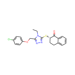 CCn1c(COc2ccc(Cl)cc2)nnc1S[C@H]1CCc2ccccc2C1=O ZINC000000916887