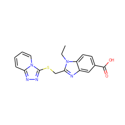 CCn1c(CSc2nnc3ccccn23)nc2cc(C(=O)O)ccc21 ZINC000002660021