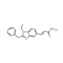 CCn1c(Cc2ccccc2)nc2cc(/C=C/C(=O)NO)ccc21 ZINC000034532098