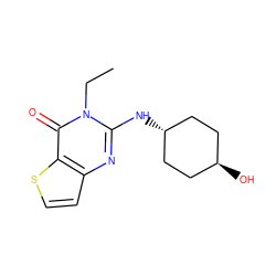 CCn1c(N[C@H]2CC[C@H](O)CC2)nc2ccsc2c1=O ZINC000299868188