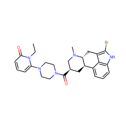 CCn1c(N2CCN(C(=O)[C@@H]3C[C@@H]4c5cccc6[nH]c(Br)c(c56)C[C@H]4N(C)C3)CC2)cccc1=O ZINC000029038702