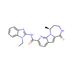 CCn1c(NC(=O)c2ccc3cc4n(c3n2)[C@@H](C)CCNC4=O)nc2ccccc21 ZINC000117704992