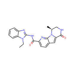 CCn1c(NC(=O)c2ccc3cc4n(c3n2)[C@@H](C)CNC4=O)nc2ccccc21 ZINC000148462654