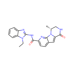 CCn1c(NC(=O)c2ccc3cc4n(c3n2)[C@H](C)CNC4=O)nc2ccccc21 ZINC000147160698