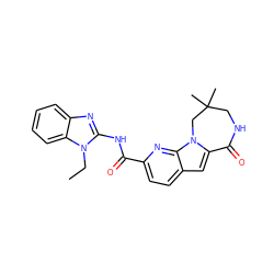 CCn1c(NC(=O)c2ccc3cc4n(c3n2)CC(C)(C)CNC4=O)nc2ccccc21 ZINC000147166068