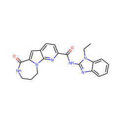 CCn1c(NC(=O)c2ccc3cc4n(c3n2)CCCNC4=O)nc2ccccc21 ZINC000147165843