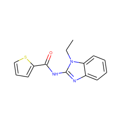 CCn1c(NC(=O)c2cccs2)nc2ccccc21 ZINC000000086271