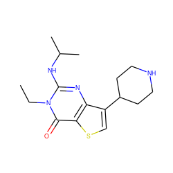 CCn1c(NC(C)C)nc2c(C3CCNCC3)csc2c1=O ZINC000299859566