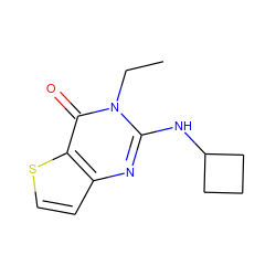 CCn1c(NC2CCC2)nc2ccsc2c1=O ZINC000299869843