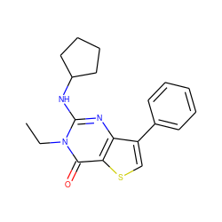 CCn1c(NC2CCCC2)nc2c(-c3ccccc3)csc2c1=O ZINC000299818676