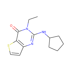 CCn1c(NC2CCCC2)nc2ccsc2c1=O ZINC000299824907