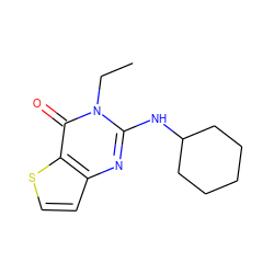 CCn1c(NC2CCCCC2)nc2ccsc2c1=O ZINC000299819634