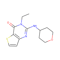 CCn1c(NC2CCOCC2)nc2ccsc2c1=O ZINC000299870379