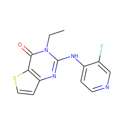 CCn1c(Nc2ccncc2F)nc2ccsc2c1=O ZINC000299822111