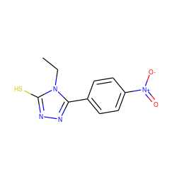 CCn1c(S)nnc1-c1ccc([N+](=O)[O-])cc1 ZINC000005686875