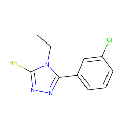 CCn1c(S)nnc1-c1cccc(Cl)c1 ZINC000000566596