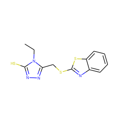 CCn1c(S)nnc1CSc1nc2ccccc2s1 ZINC000006343564