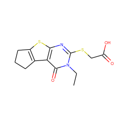 CCn1c(SCC(=O)O)nc2sc3c(c2c1=O)CCC3 ZINC000000182247