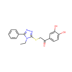 CCn1c(SCC(=O)c2ccc(O)c(O)c2)nnc1-c1ccccc1 ZINC000001273444